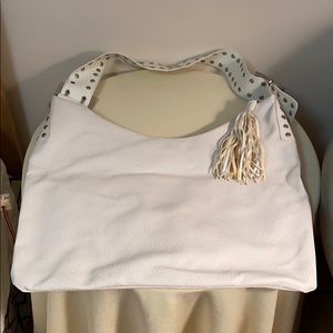 Large white shoulder bag